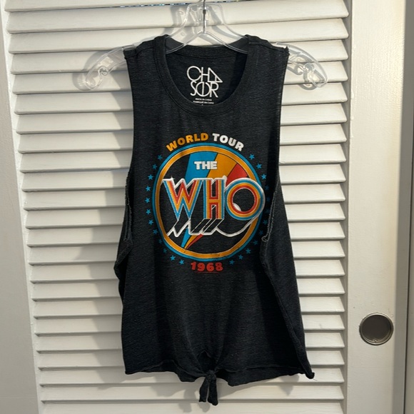 Chaser Tops - Chaser Gray The Who Racerback Tank - Large